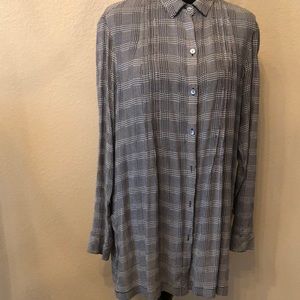 BUTTON DOWN TUNIC BLOUSE